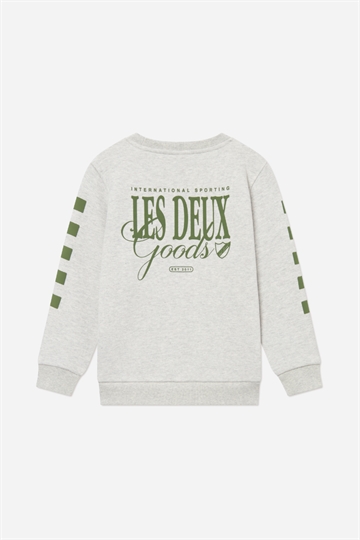 Les Deux Goods Sweatshirt - Snow Melange / Chive Green